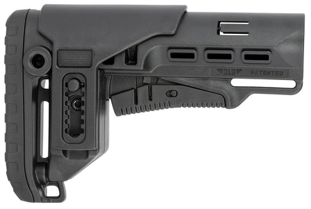 NcStar Tactical PCP42 Mil-Spec Adjustable Collapsible Buttstock Black Synthetic with Raised Cheek Piece