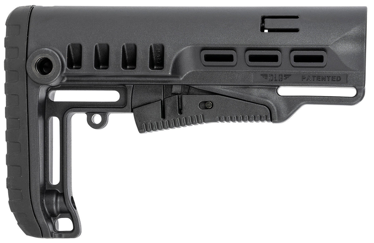 NcStar VG087 Tactical Mil-Spec Adjustable Collapsible Buttstock Black Synthetic with Metal QD Bases