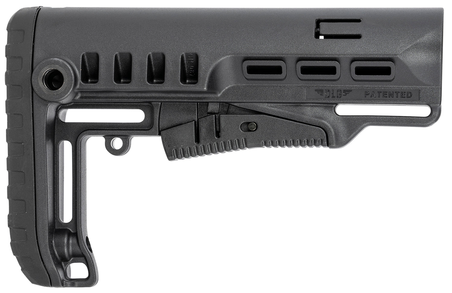 NcStar VG087 Tactical Mil-Spec Adjustable Collapsible Buttstock Black Synthetic with Metal QD Bases