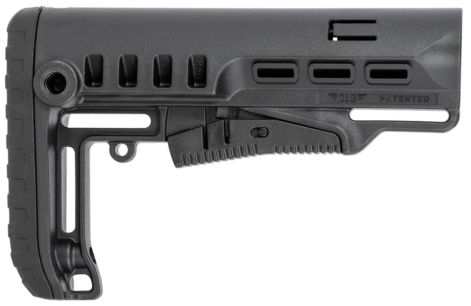 NcStar VG087 Tactical Mil-Spec Adjustable Collapsible Buttstock Black Synthetic with Metal QD Bases