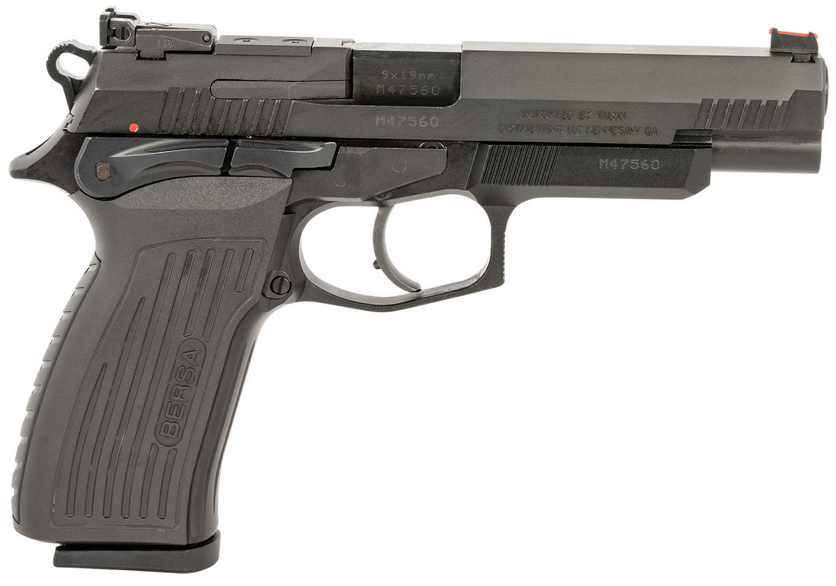 Bersa TPR9XT TPR XT Full Size 9mm Luger 17+1, 4.96" Barrel, Matte Black Slide, Ambidextrous