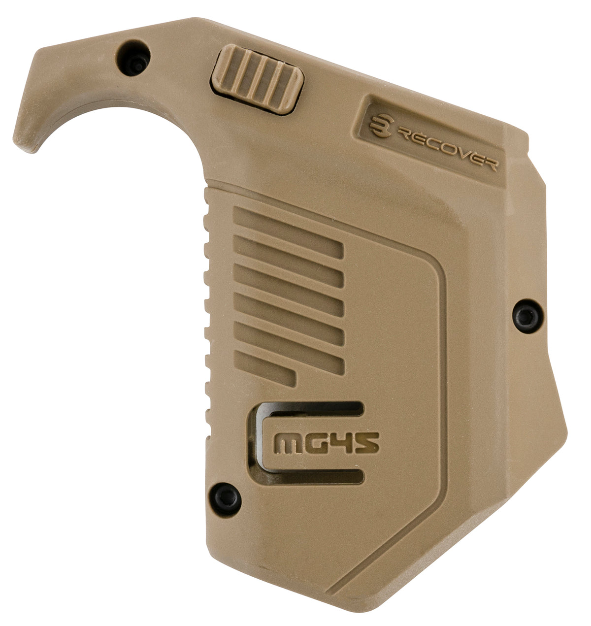 Recover Tactical MG4502 Tan Polymer Angled Mag Pouch 45 ACP/10mm Glock Double Stack Picatinny Rail