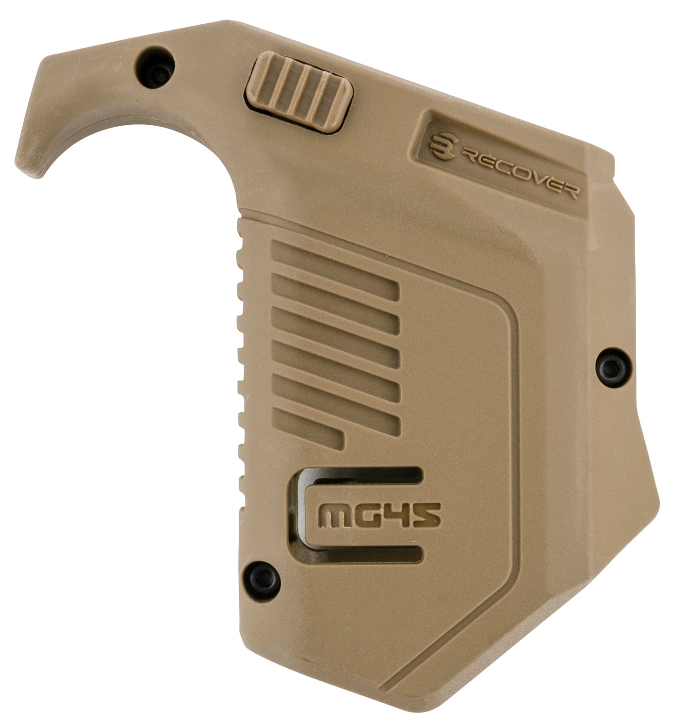 Recover Tactical MG4502 Tan Polymer Angled Mag Pouch 45 ACP/10mm Glock Double Stack Picatinny Rail