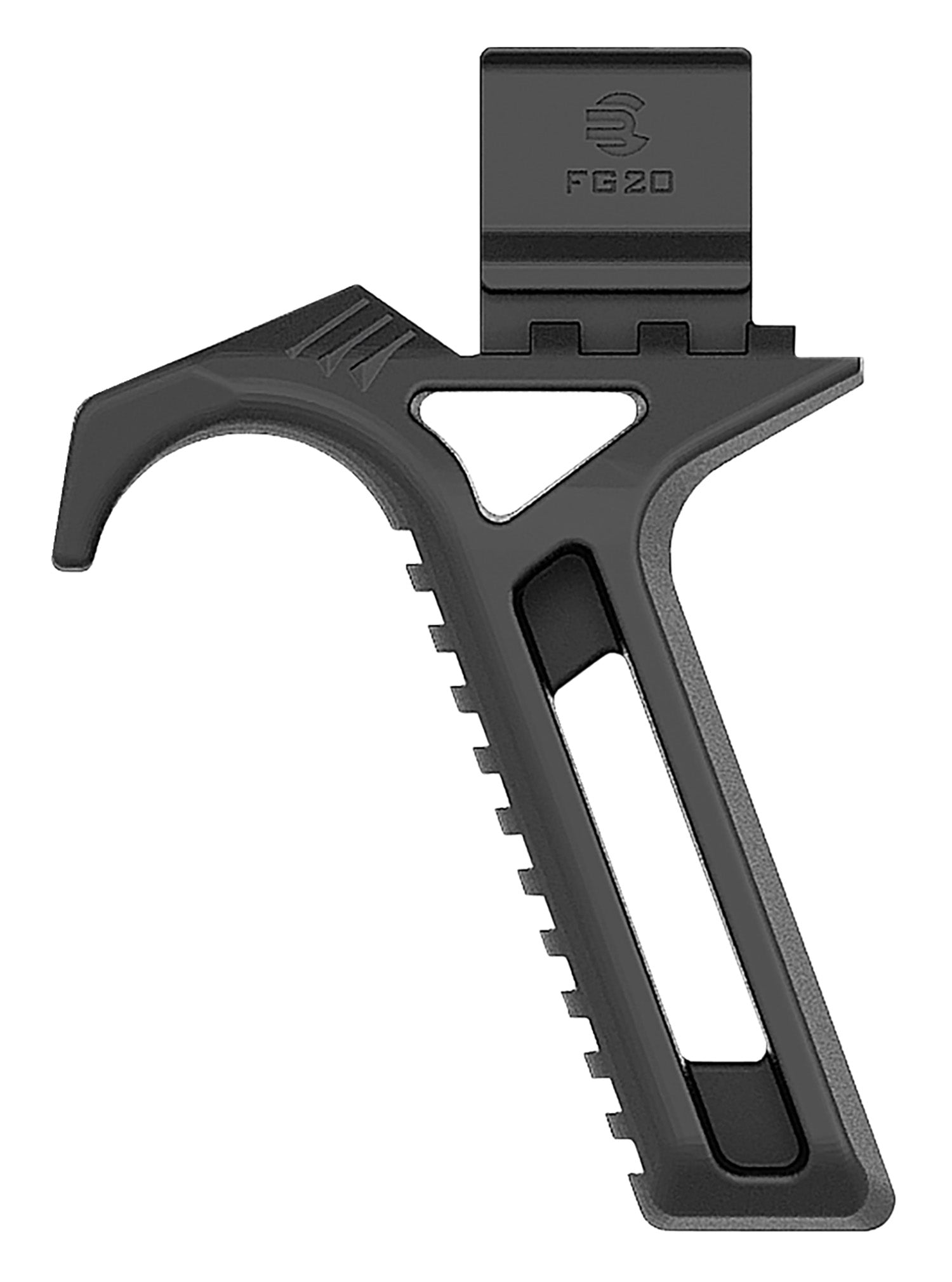 Recover Tactical FG20-01 FG20 Angled Grip Black Polymer for 20/20N and 20/21 Stabilizers