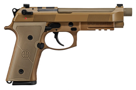 Beretta M9A4 9mm Luger Pistol, 5.10" Barrel, 15+1 Capacity, FDE Cerakote, Optic-Cut Slide