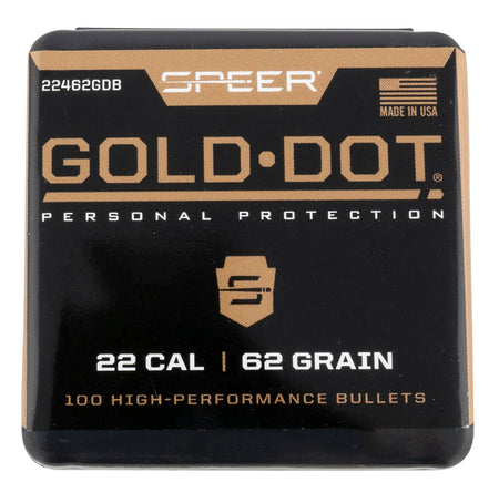 Speer Gold Dot .224 Cal 62 Grain Soft Point Reloading Bullets 100/Box