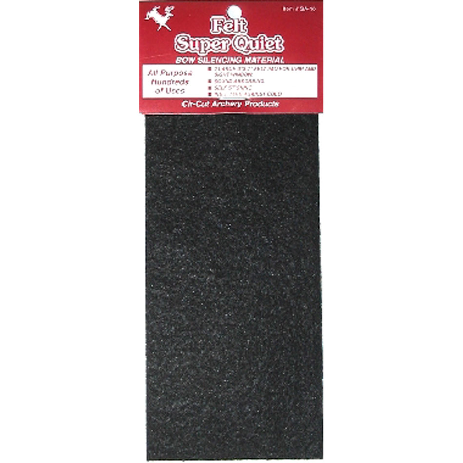 Cir-Cut Felt Noise Reduction Adhesive Pad Black 3x7in.