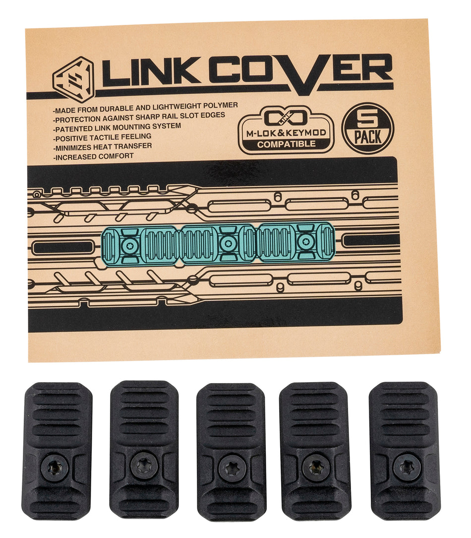 Strike Industries LINKCOVER MLOK Black Polymer Rail Cover LINK System 5-Pack