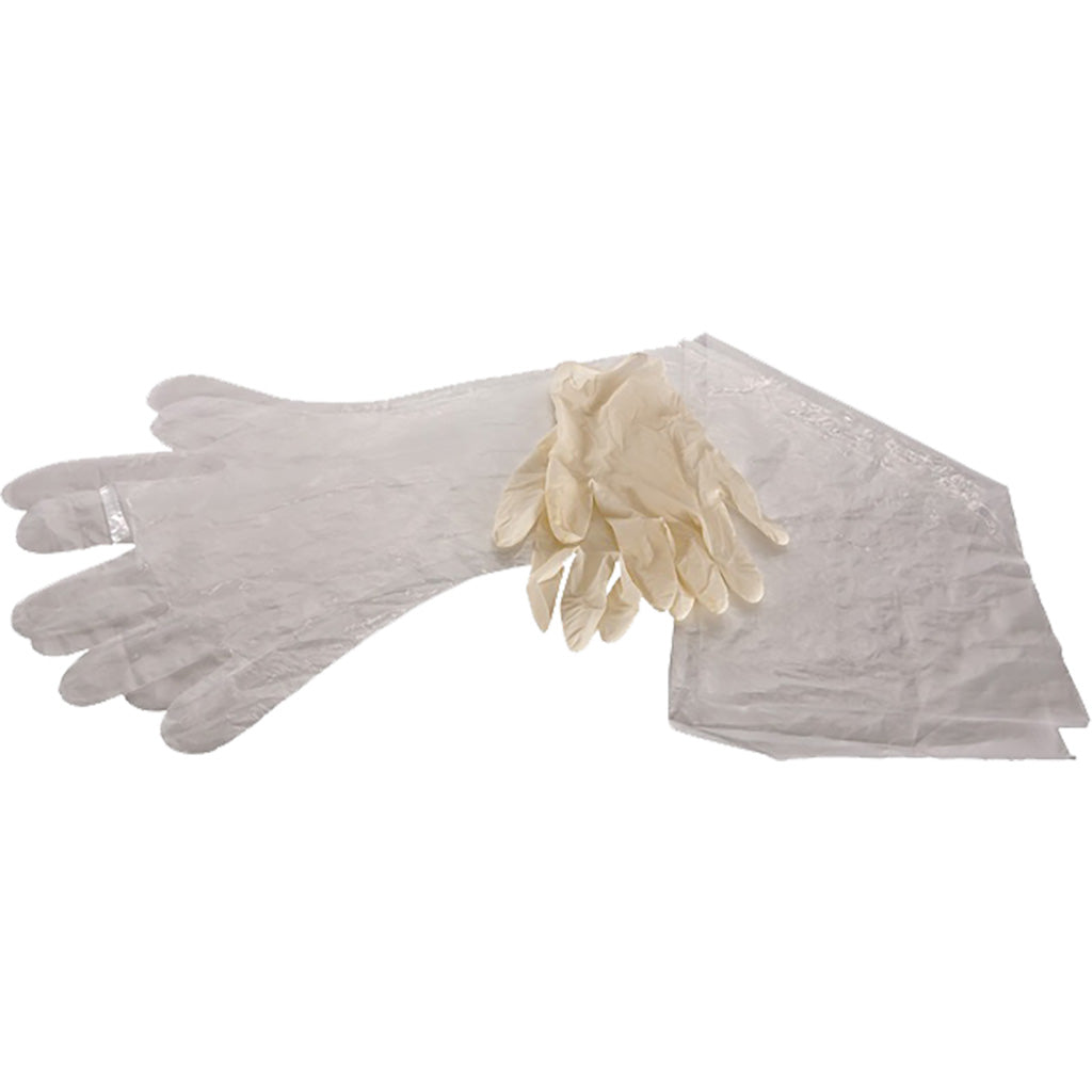 Allen 516 Latex Protective Gloves One Size 6 pr Shoulder / 6 pr Wrist
