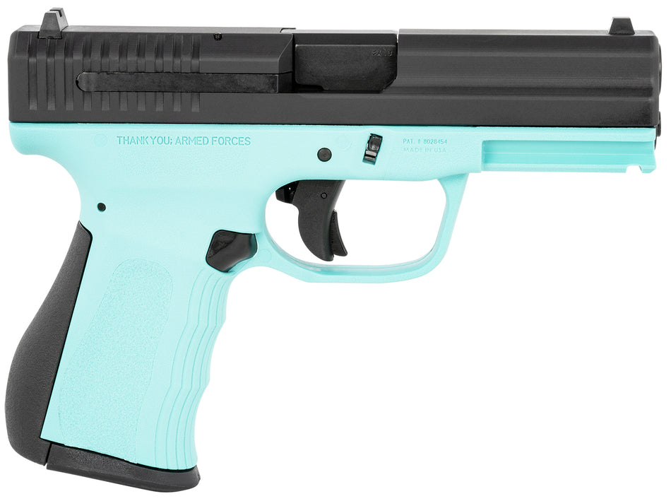 FMK 9C1 G2 9mm Luger Pistol, 14+1 Capacity, 4" Black Stainless Barrel, Blue Jay Frame