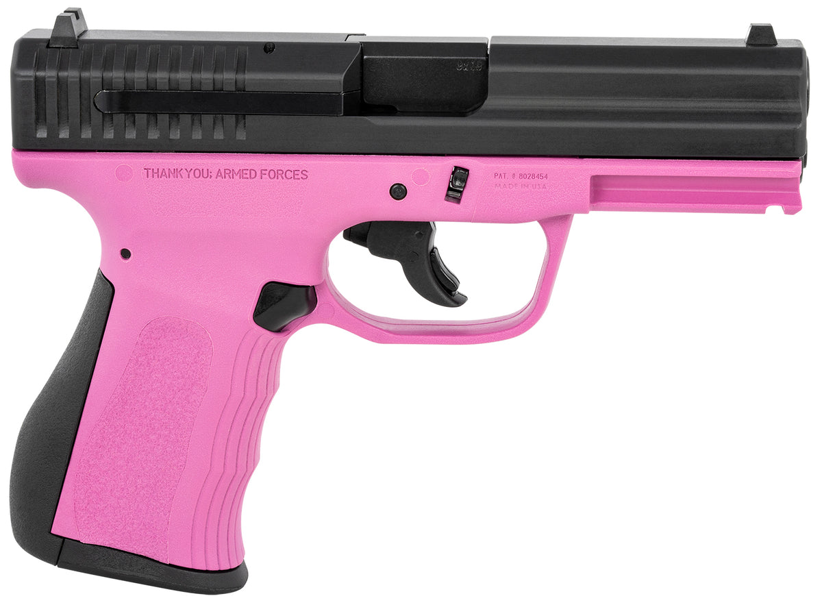 FMK 9C1 G2 9mm Luger Pistol, 10+1 Capacity, Pink Polymer Frame, Black Slide