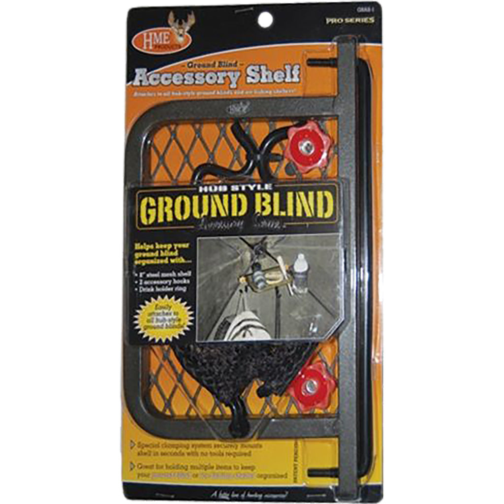 HME Ground Blind Hub Style Accessory Shelf with Drink Holder