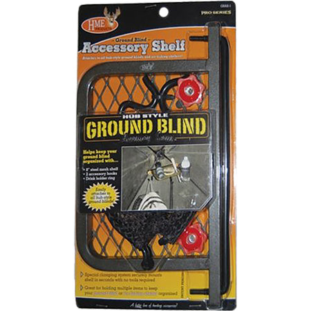 HME Ground Blind Hub Style Accessory Shelf with Drink Holder