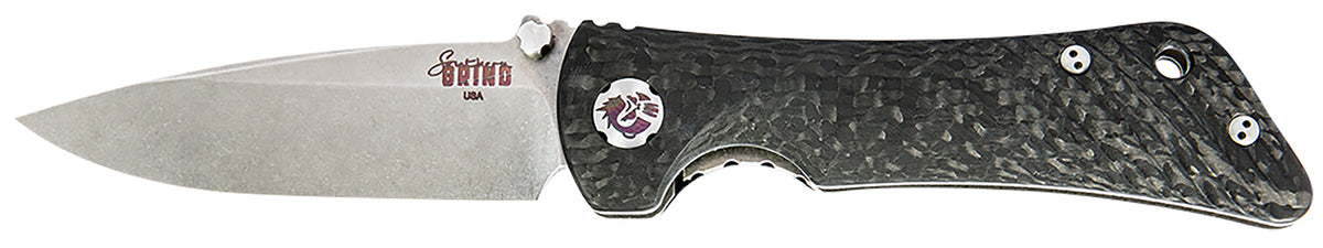 Southern Grind SG06030008 Spider Monkey 3.25" Folding Drop Point S35VN Stainless Blade, Black Textured Carbon Fiber Handle