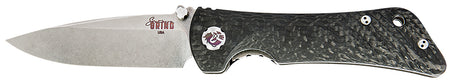 Southern Grind SG06030008 Spider Monkey 3.25" Folding Drop Point S35VN Stainless Blade, Black Textured Carbon Fiber Handle