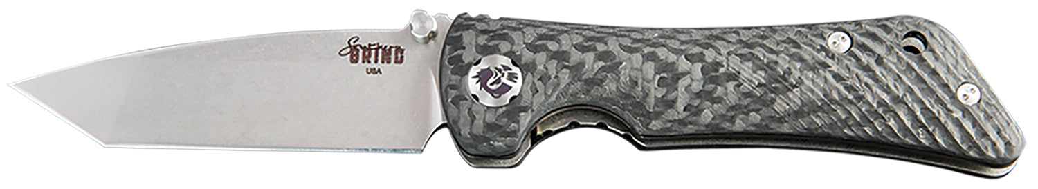 Southern Grind SG06050008 Spider Monkey 3.25" Folding Tanto S35VN Stainless Blade, Black Textured Carbon Fiber Handle