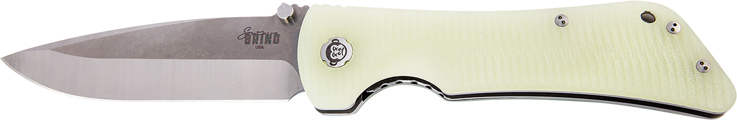 Southern Grind SG03030004 Bad Monkey 4" Folding Drop Point 14C28N Steel Blade, 5.25" Jade Green G10 Handle