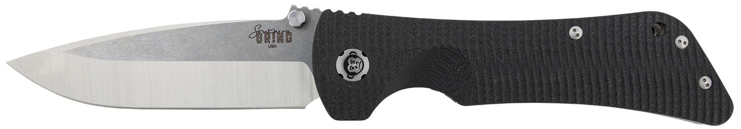 Southern Grind SG03030001 Bad Monkey 4" Folding Drop Point 14C28N Steel Blade, 5.25" Black G10 Handle