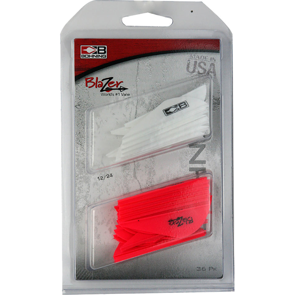 Bohning Blazer Arrow Vane Combo White/Hot Pink 36 Pack