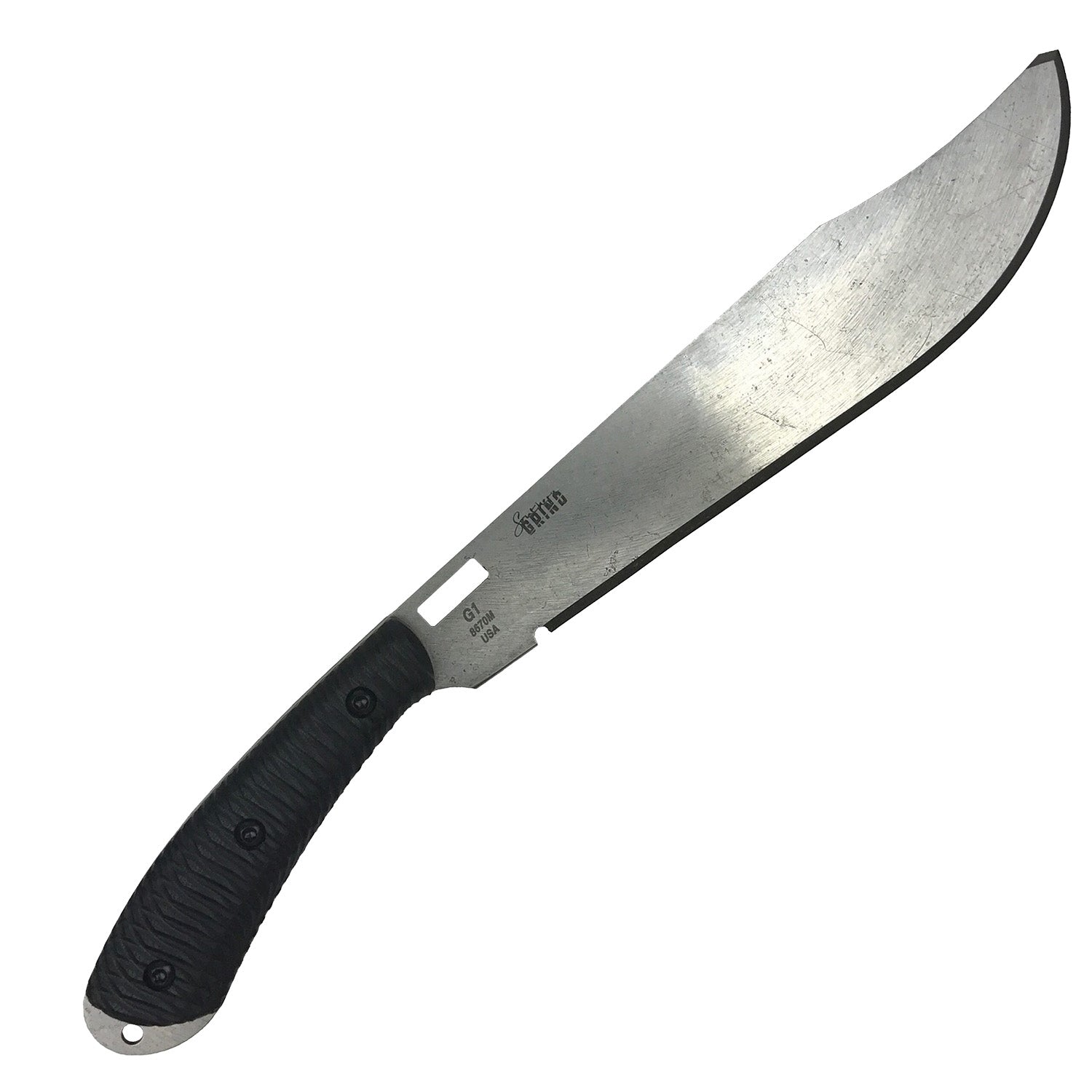 Southern Grind SG01070002 Grandaddy 11.78" Fixed Blade Bowie Knife, Satin 8670 Steel, Black G10 Handle