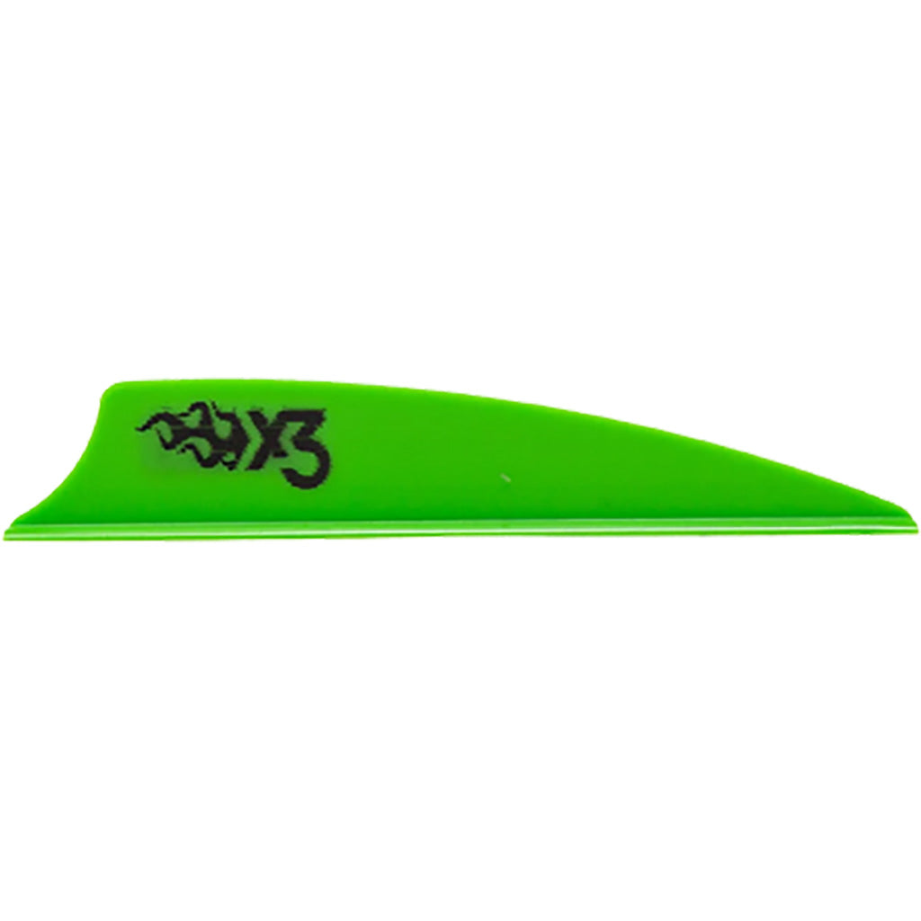 Bohning X3 Vanes 2.25 in. Neon Green Fletching 100 pk.