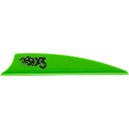 Bohning X3 Vanes 2.25 in. Neon Green Fletching 100 pk.