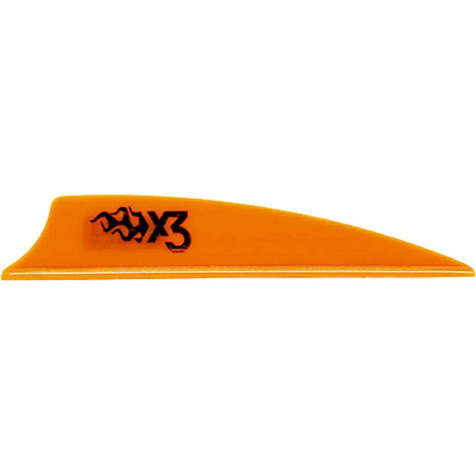 Bohning X3 Vanes 2.25 in. Neon Orange Fletching 100 pk.