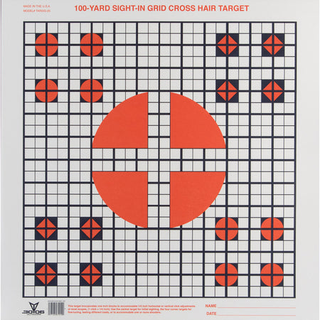 30-06 Grid Style Sight-In Target 20 pk. 100 Yard