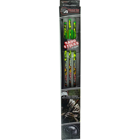 SA Sports Bang Sticks Crossbow Bolt 20 Inch Hi Vis Neon Camo 6pk