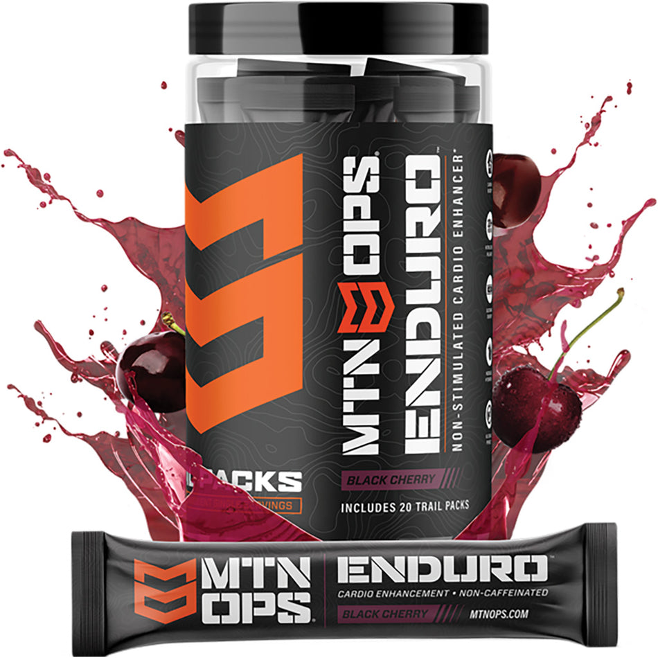MTN OPS Enduro Black Cherry Cardio Endurance Trail Packs – 20 Count