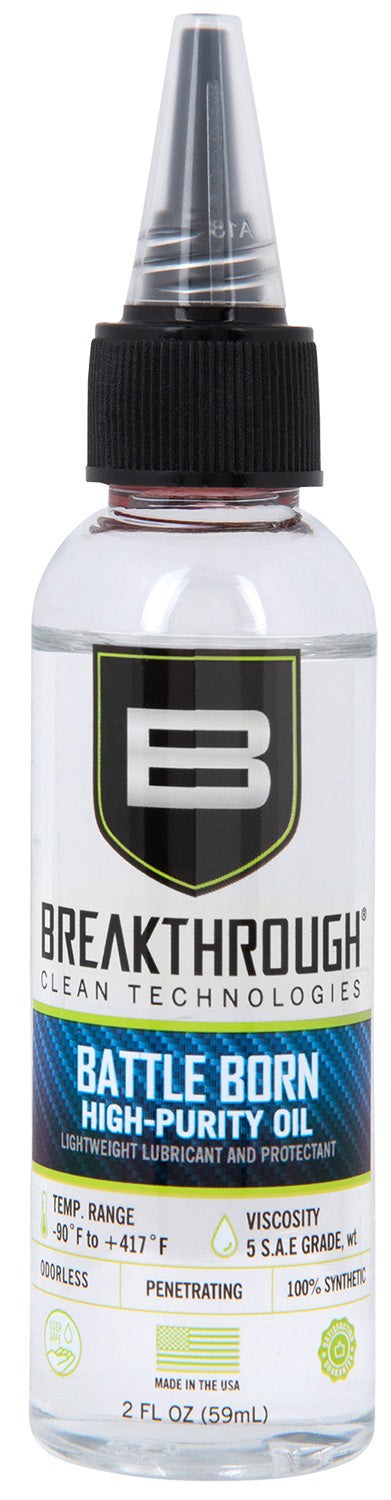 Breakthrough Clean BTO2OZ Battle Born HP Oil 2 oz Synthetic Gun Lubricant