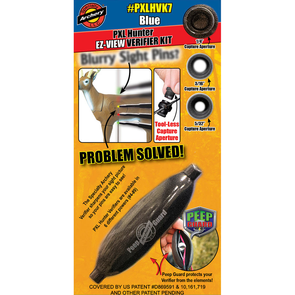 Specialty Archery PXL Hunter EZ-View Verifier Kit Blue No. 7 with Capture Apertures