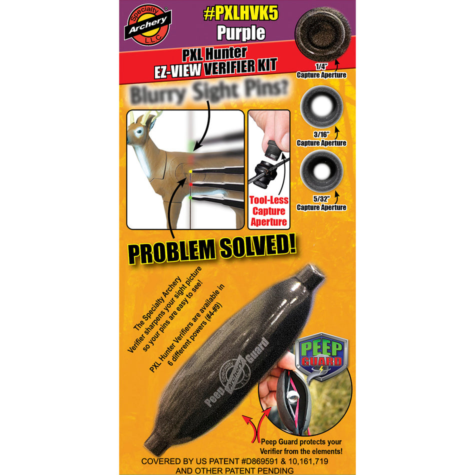 Specialty Archery PXL Hunter EZ-View Verifier Kit Orange No. 9 with Capture Apertures