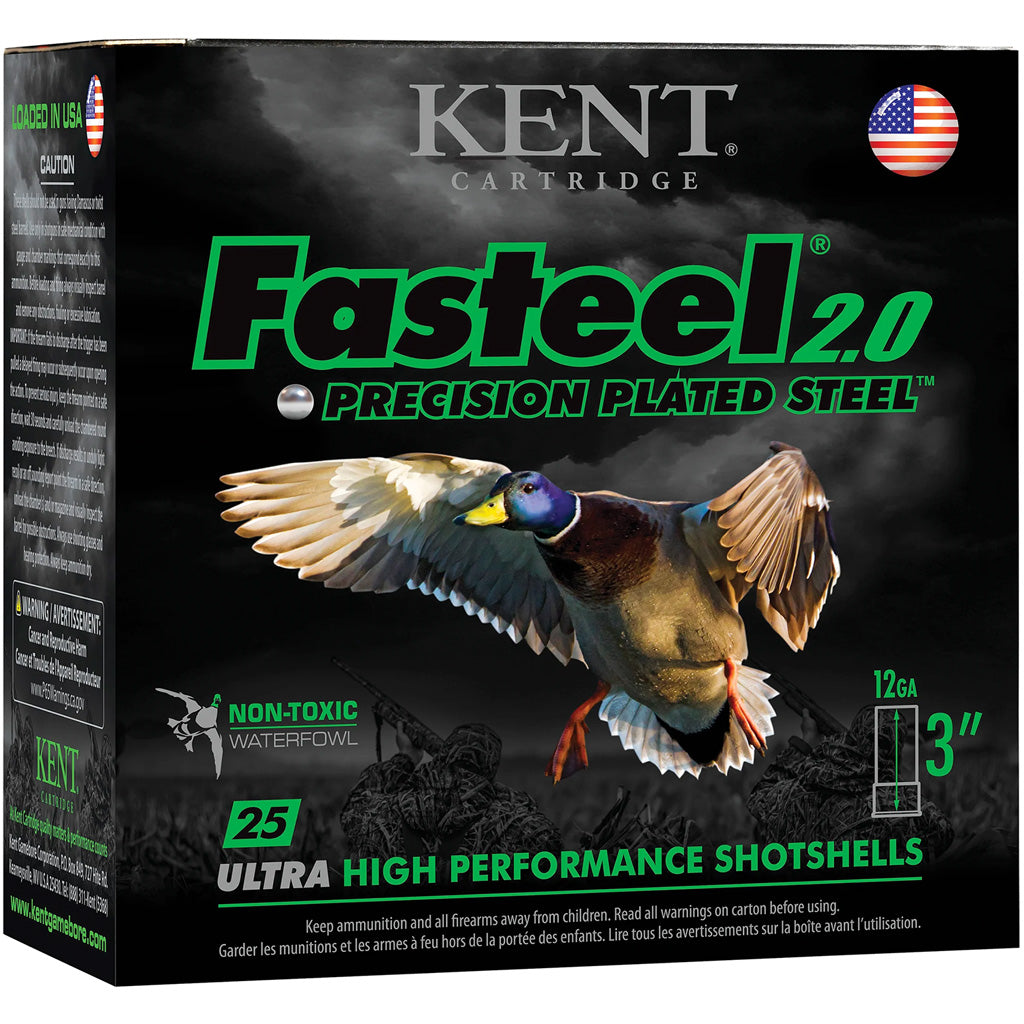 Kent Cartridge 12 Gauge K123FS321 Fasteel 2.0 Waterfowl 3" 1-1/8oz 1 Shot