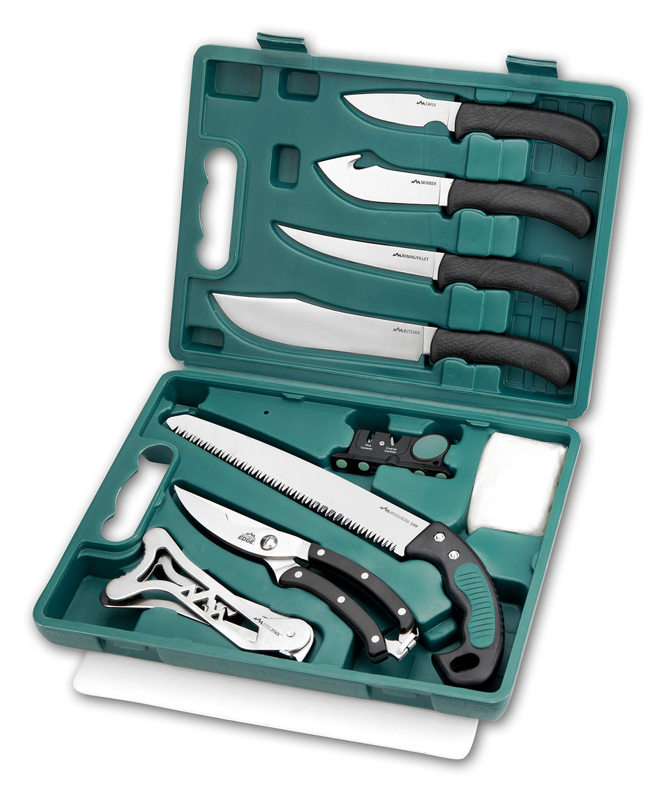 Outdoor Edge Game Pro GP1 Complete 11-Piece Game Processor Kit 420J2 Stainless Steel