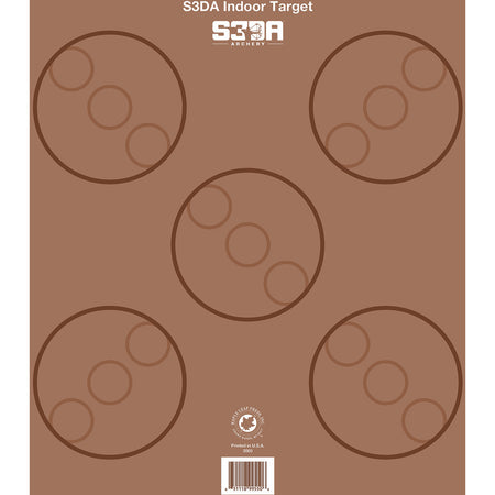 Maple Leaf S3DA Indoor Archery 3D Target Face Brown ASA 25 pk.