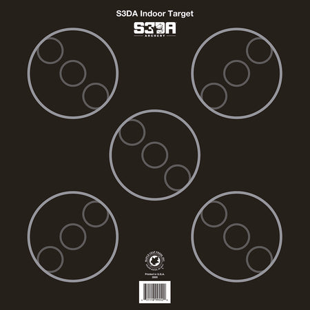 Maple Leaf S3DA Indoor Archery 3D Target Face Black ASA 25 pk.