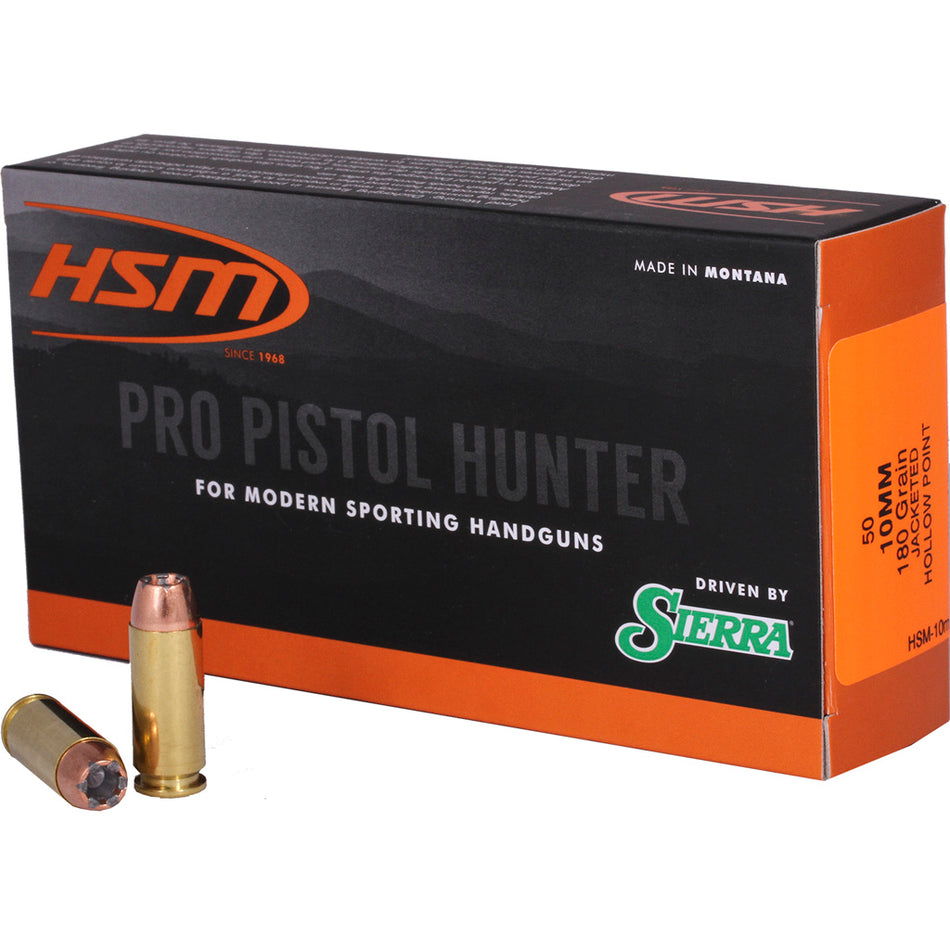 HSM 10mm Auto HSM10mm15N Pro Pistol Jacketed Hollow Point JHP 180 Grain