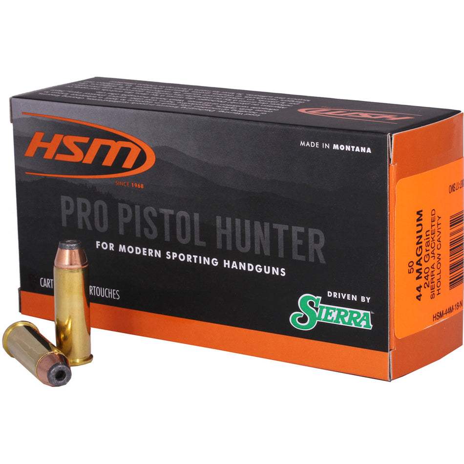 HSM .44 Magnum HSM44M18N Pro Pistol Jacketed Hollow Cavity 240 Grain