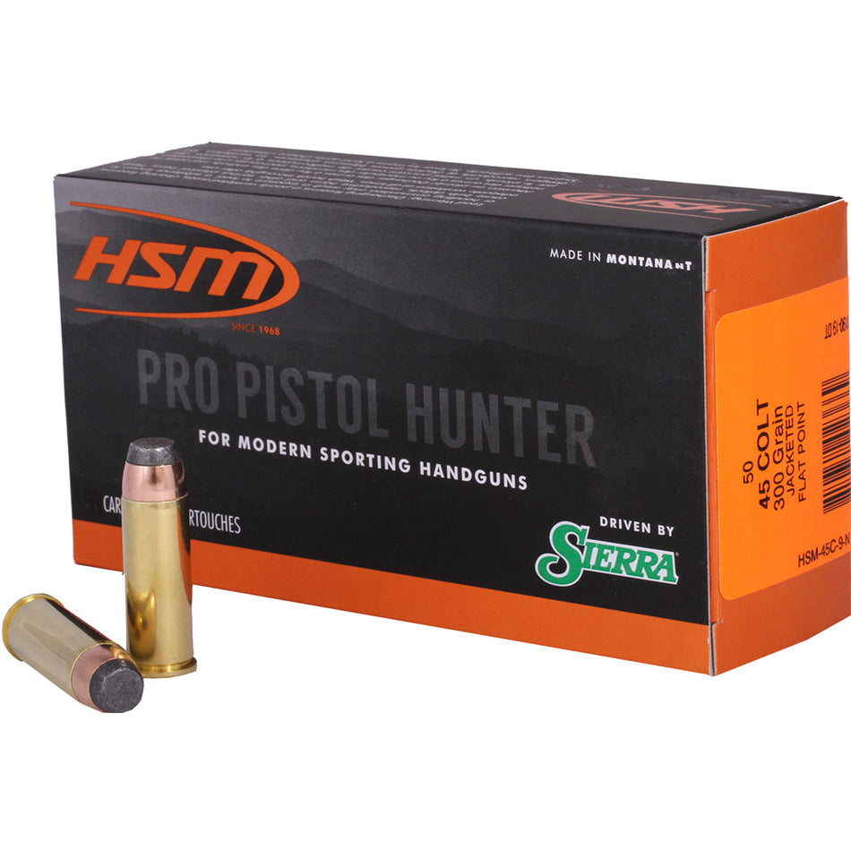 HSM .45 Long Colt HSM45C9N Pro Pistol Jacketed Soft Point JSP 300 Grain