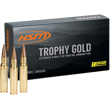 HSM .338 Winchester Magnum BER338WM250OTM Trophy Gold Berger VLD 250 Grain