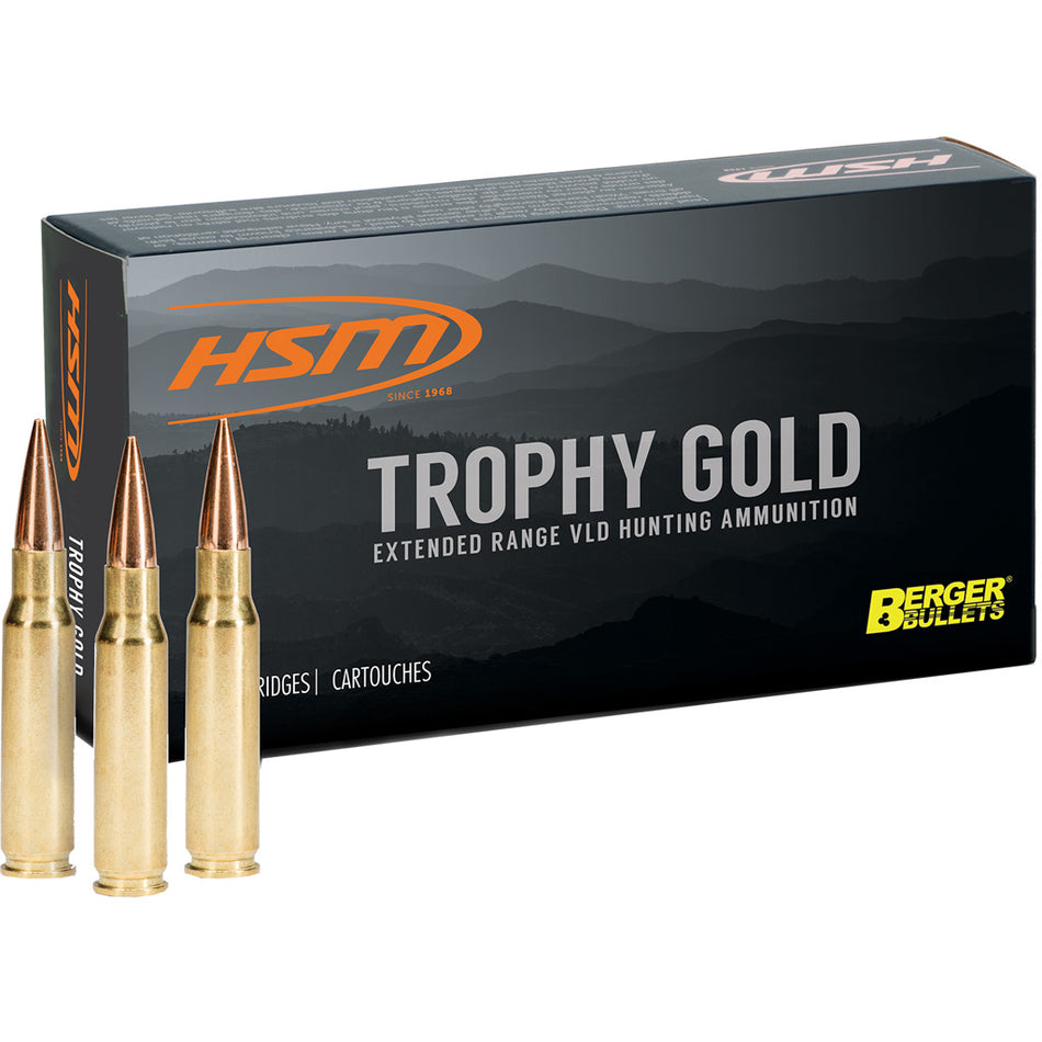HSM 6mm Remington BER6REM87VLD Trophy Gold Berger VLD 87 Grain