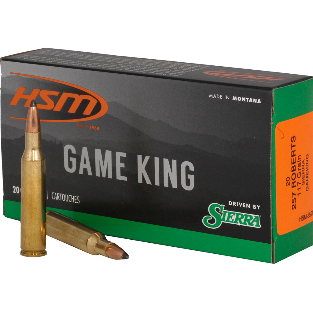 HSM .257 Roberts HSM257Rbts7N Game King Spitzer Boat Tail SBT 117 Grain