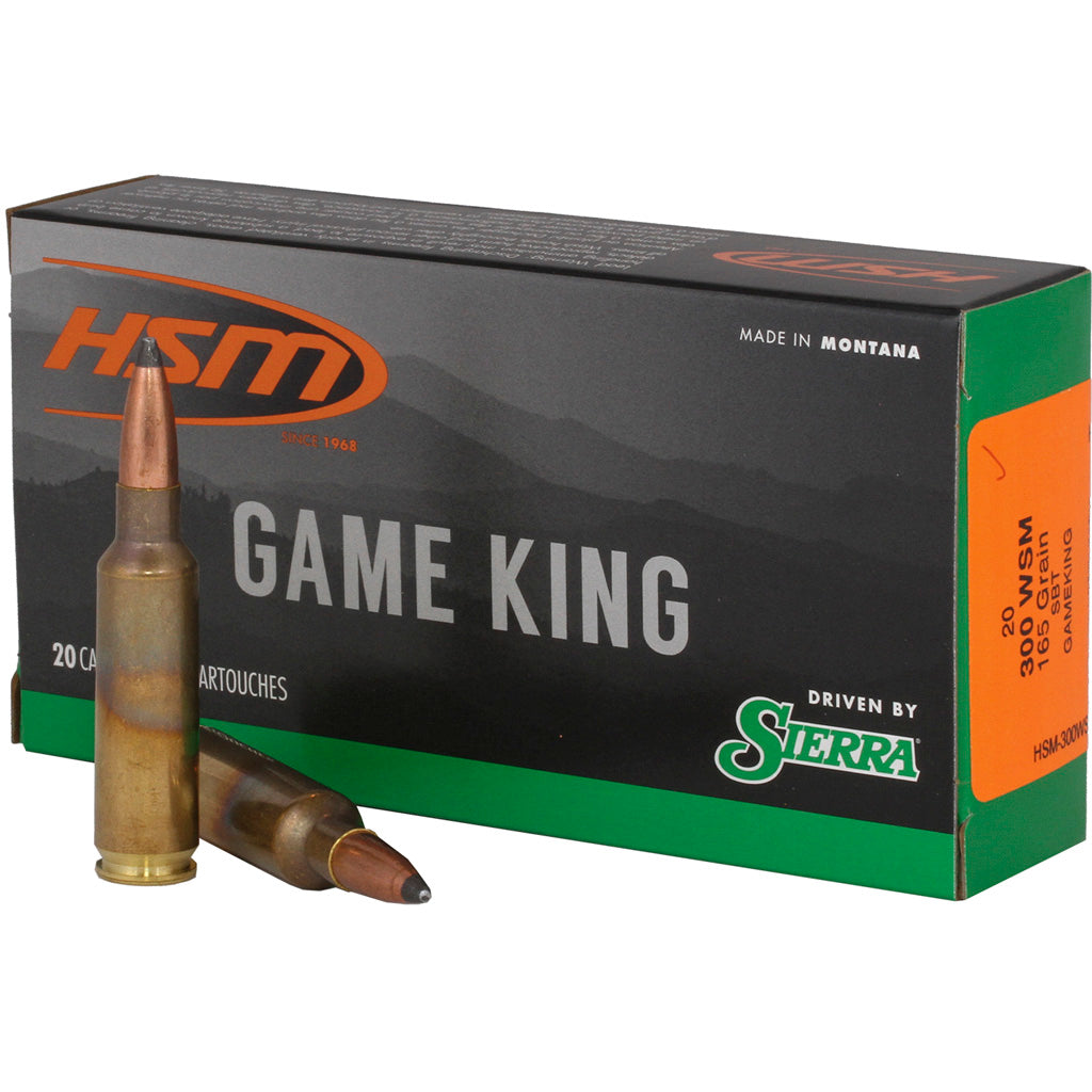 HSM .300 WSM HSM300WSM40N Game King Spitzer Boat Tail SBT 165 Grain