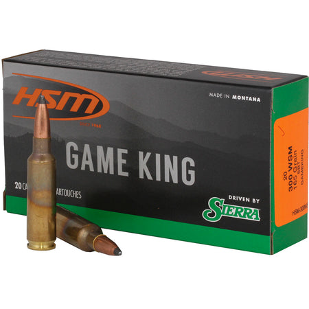 HSM .300 WSM HSM300WSM40N Game King Spitzer Boat Tail SBT 165 Grain