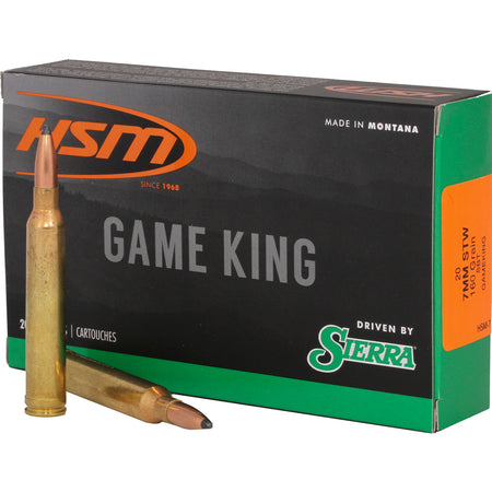HSM 7mm STW HSM7STW8N Sierra Game King Spitzer Boat Tail SBT 160 Grain