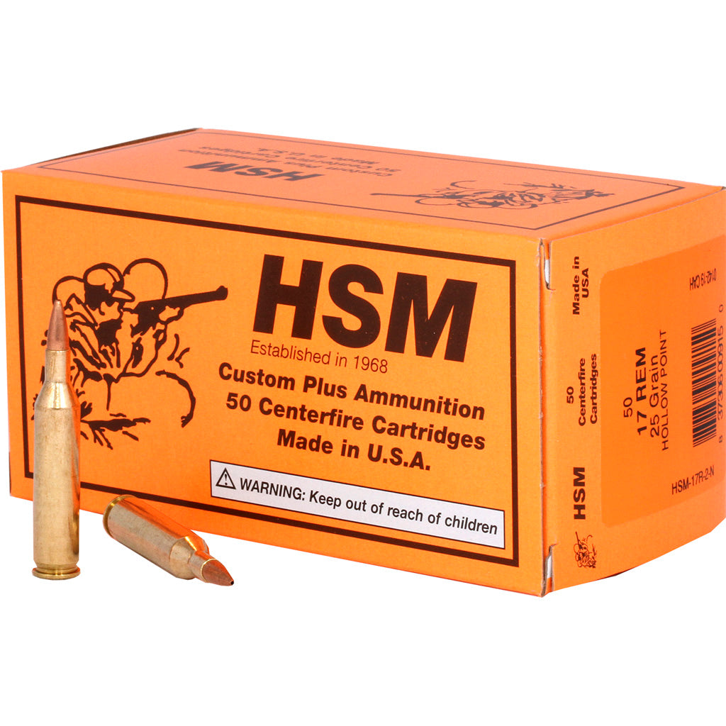 HSM .17 Remington HSM17R2N Varmint Hollow Point HP 25 Grain