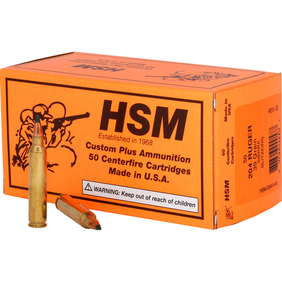HSM .204 Ruger HSM204R4N Varmint BlitzKing 39 Grain
