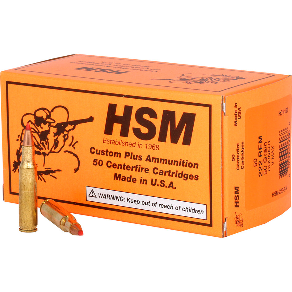 HSM .222 Remington HSM2228N Varmint V-Max 50 Grain