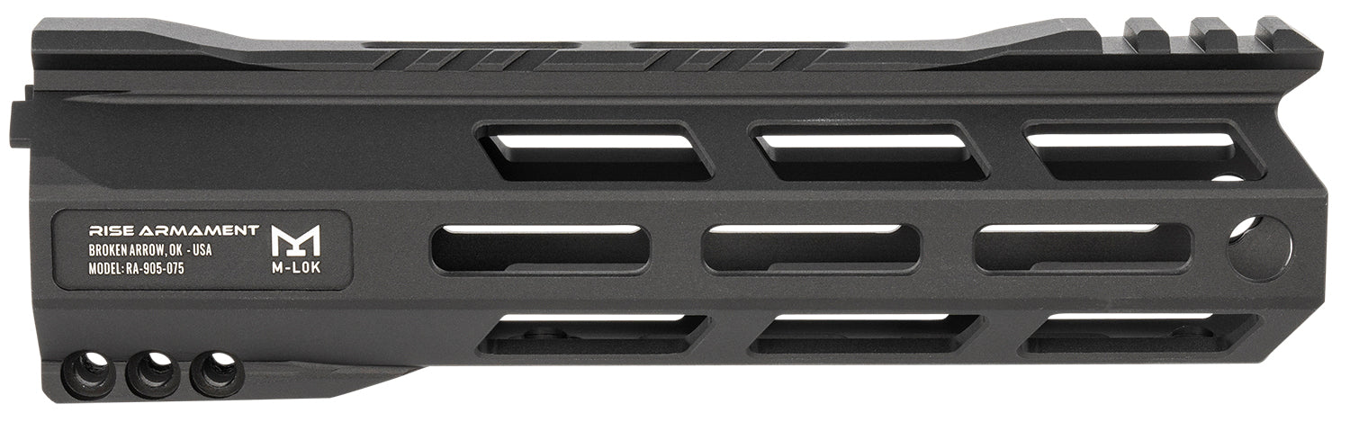 Rise Armament RA-905 AR-15 7.5" Free-Float M-LOK Handguard with Picatinny Rail Black RA905075BLK